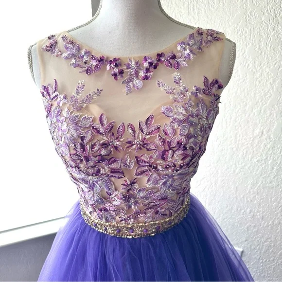 Floral Embroidered Ball Gown Size XS - Picture 6 of 17